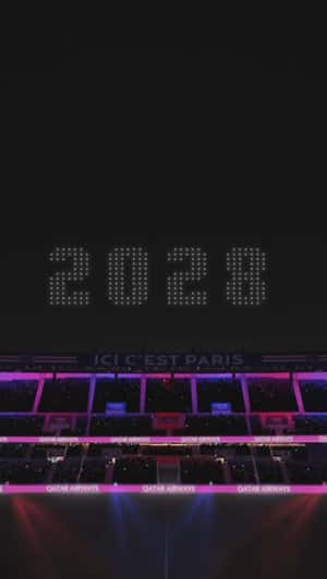 Drone Light Show at Stadium in fake-out-of-home promotional ad of Paris Saint-Germain