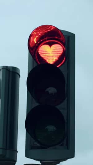 Red Heart Traffic Light in fake-out-of-home promotional ad of Victoria’s Secret