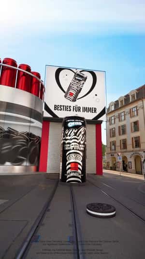 Can Transformation in Street Factory in fake-out-of-home ad of Coca-Cola