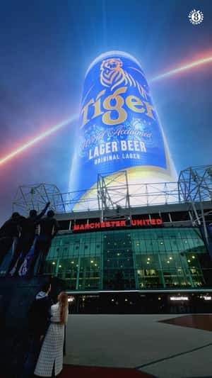 Can Hologram Above Stadium in fake-out-of-home ad of Tiger Beer
