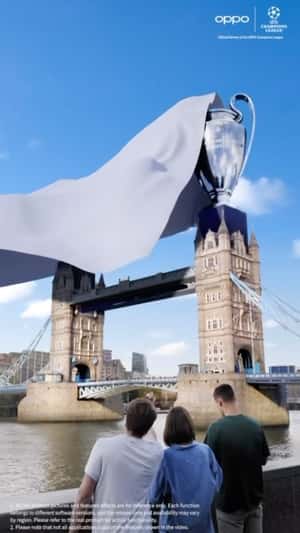 Phone and Trophy Installation Unveils in fake-out-of-home ad of Oppo