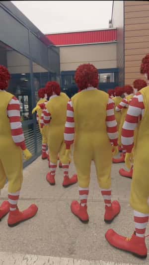 Burger King Ronalds Ordering at Burger Store in fake-out-of-home ad of Burger King