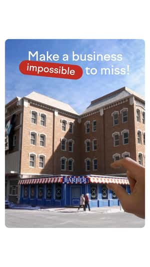 Barber Shop Expansion in fake-out-of-home ad of Semrush