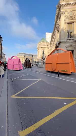 Bambino Bag Cars Rolling in fake-out-of-home ad of Jacquemus