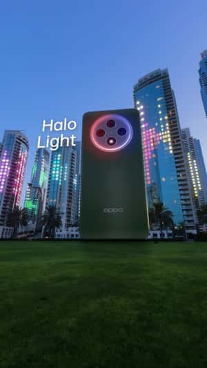 Phone Turns Skyscrapers into Music Equalizer in fake-out-of-home ad of Oppo