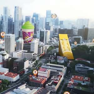 Floating Snacks Lands in Singapore in a fake-out-of-home ad of 7-Eleven