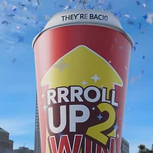 Promotional Cup Stands in Skyline in a fake-out-of-home of Tim Hortons
