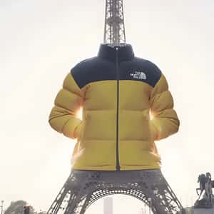 Eiffel Tower Dresses with Jacket in a fake-out-of-home ad of JD Sports