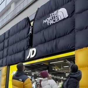 Store Façade Designed as Jacket in a fake-out-of-home ad of JD Sports