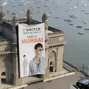 Shopping Bags Delivery at Landmark in a fake-out-of-home ad of Snitch