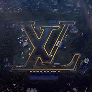 Logo Race Track for Formula 1 in a fake-out-of-home of Louis Vuitton