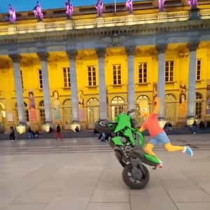 Big Bike Exhibition at the Square in a fake-out-of-home ad of Quoifaireabordeaux