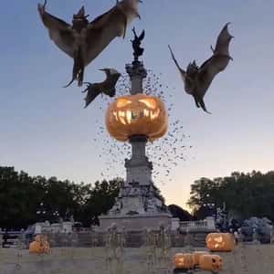 Lantern Pierced at Monument in a fake-out-of-home ad of Quoifaireabordeaux