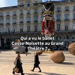 Nutcracker Displays at Theater in a fake-out-of-home ad of Quoifaireabordeaux
