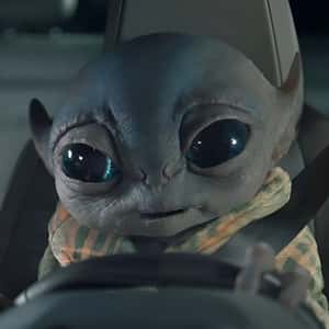 Alien Driving a Car on Highway in a fake-out-of-home ad of Citroën