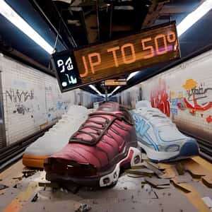 Sneakers Break into the Underpass in a fake-out-of-home ad of Foot Locker