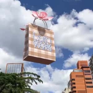 Paper Bag Releases Petals in a fake-out-of-home ad of Bath & Body Works