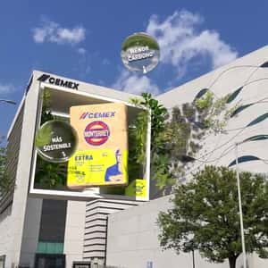 Cement Revealed with Blooming Plants in a fake-out-of-home ad of Cemex