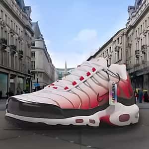 Sneaker Displayed in the Street in a fake-out-of-home ad of Foot Locker