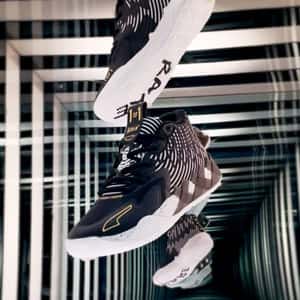 Sneaker Floats Inside the Shoe Box in a fake-out-of-home ad of Foot Locker