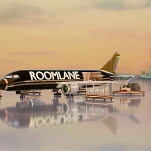Private Jet with Master’s Bedroom in a fake-out-of-home ad of Roomlane