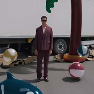 Inflatables Pops From Boxes in a fake-out-of-home ad of Drykorn