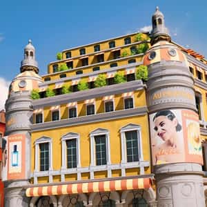 Department Store Resort Transformation in a fake-out-of-home ad of Printemps