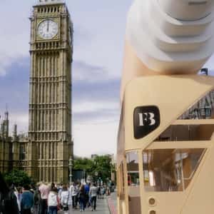 Foundation on Bus Pours Cream on Street in a fake-out-of-home ad of Sephora