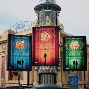 Books Emerges at Theater Façade in a fake-out-of-home ad of Editorial Planeta