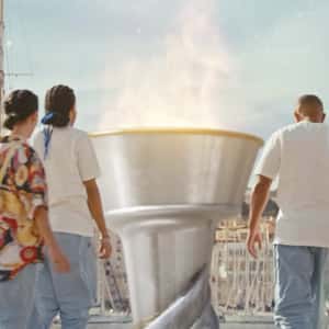Olympics Torch Emerges at Marina in a fake-out-of-home ad of MARSEILLE