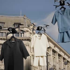 FOOH Ad MAUVAIS Two-piece Outfits Delivered by Drones