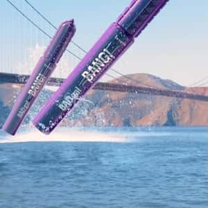 Mascaras Leaps Out From the Waters in a fake-out-of-home ad of Benefit