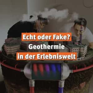 Geothermal Diorama Exhitbit in a fake-out-of-home ad of Wien Energie