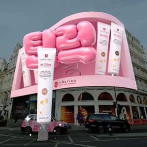 BB Cream Revealed at Building Façade in a fake-out-of-home ad of Erborian