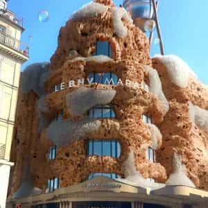 Sponge-like Texture Mall Expands in a fake-out-of-home ad of BHV