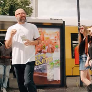 Mojito Bottle on Vitrine Vending Machine in a fake-out-of-home ad of Schweppes