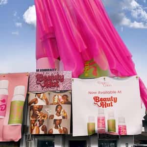 Pink Cloth Unveils Beauty Products in a fake-out-of-home ad of Cape&Coco