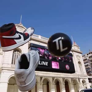 Shoe Box Releases Shoes on Capsules in a fake-out-of-home ad of The Line