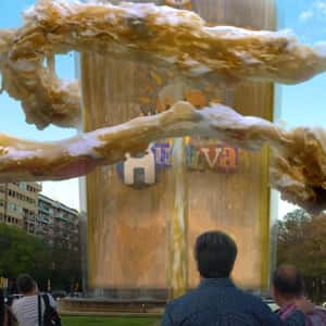 Beer Dispenser Appear From Portal in a fake-out-of-home ad of SunBeer Fest