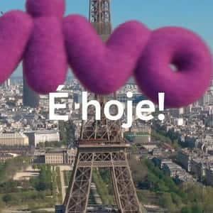 Fuzzy Letters Inflatable Bumps onto Eiffel Tower in a fake-out-of-home-ad of Vivo