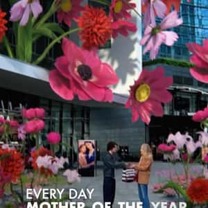 Colorful Flowers Bloom on Buildings in a fake-out-of-home ad of Sephora
