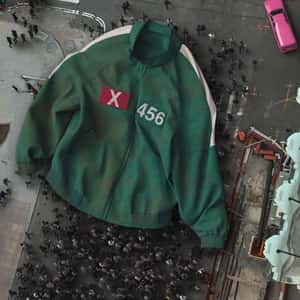 Tracksuit Carried by Protesters in a fake-out-of-home ad of Netflix