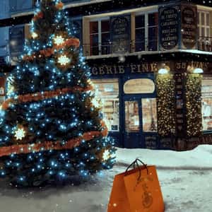 Chocolate Fish Swims in Paris in a fake-out-of-home ad of À La Mère de Famille
