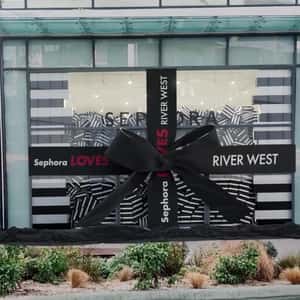 Store Filled with Product Boxes in a fake-out-of-home ad of Sephora