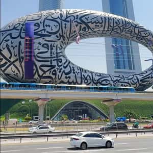 Musical Instruments Beside Skyscrapers in a fake-out-of-home ad of BrandDubai