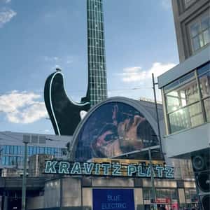 Electric Guitar TV Tower in a fake-out-of-home ad of Lenny Kravitz