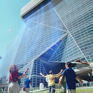 Air Conditioner Installed on Building in a fake-out-of-home ad of Samsung