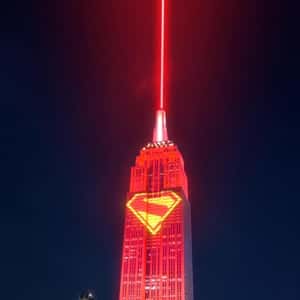 Logo Appears on Empire State Building in a fake-out-of-home ad of Superman