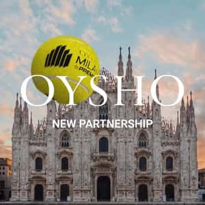 Tennis Ball Bouncing in Milan in a fake-out-of-home ad of OYSHO COMMUNITY