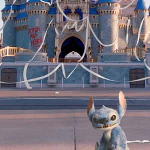 Castle Covered with Tissue Paper in a fake-out-of-home ad of Walt Disney World
